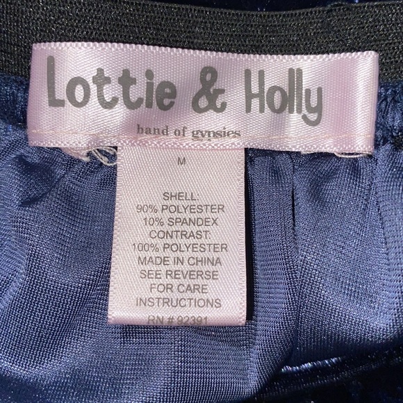 NEW LOTTIE & HOLLY VELOUR & CHIFFON Skirt juniors Medium - Picture 6 of 6